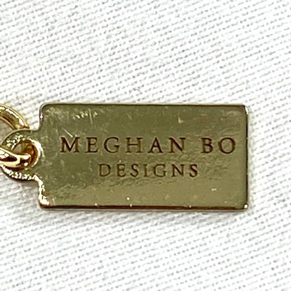 Meghan Bo Goldtone Textured Moon/Star Necklace 16" - Picture 5 of 6